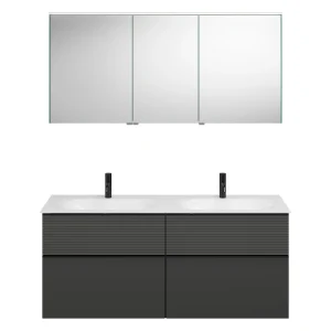 Burgbad FIUMO Waschtisch Set mit Spiegelschrank 142 cm breit