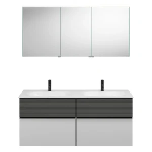 Burgbad FIUMO Waschtisch Set mit Spiegelschrank 142 cm breit
