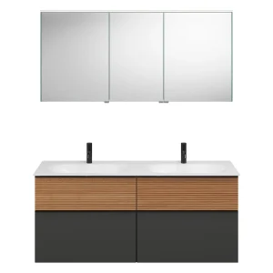 Burgbad FIUMO Waschtisch Set mit Spiegelschrank 142 cm breit