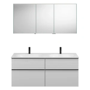 Burgbad FIUMO Waschtisch Set mit Spiegelschrank 142 cm breit