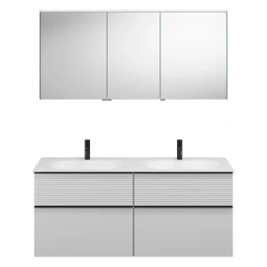 Burgbad FIUMO Waschtisch Set mit Spiegelschrank 142 cm breit
