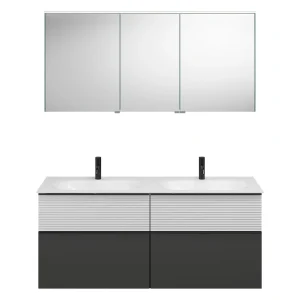 Burgbad FIUMO Waschtisch Set mit Spiegelschrank 142 cm breit
