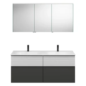 Burgbad FIUMO Waschtisch Set mit Spiegelschrank 142 cm breit