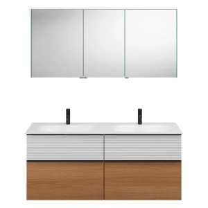 Burgbad FIUMO Waschtisch Set mit Spiegelschrank 142 cm breit