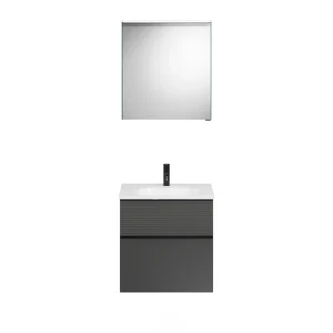 Burgbad FIUMO Waschtisch Set mit Spiegelschrank 62 cm breit