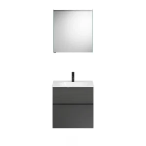 Burgbad FIUMO Waschtisch Set mit Spiegelschrank 62 cm breit