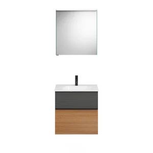 Burgbad FIUMO Waschtisch Set mit Spiegelschrank 62 cm breit