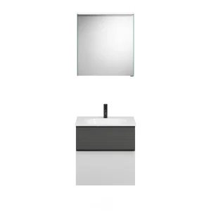 Burgbad FIUMO Waschtisch Set mit Spiegelschrank 62 cm breit