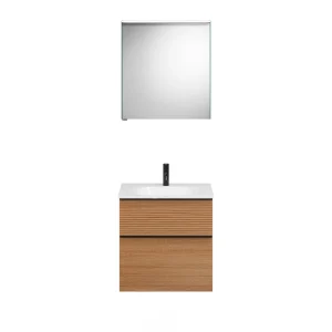Burgbad FIUMO Waschtisch Set mit Spiegelschrank 62 cm breit