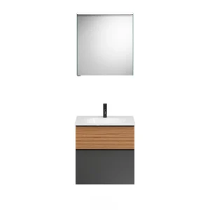 Burgbad FIUMO Waschtisch Set mit Spiegelschrank 62 cm breit