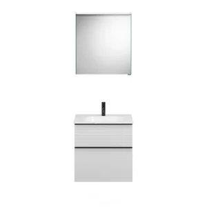 Burgbad FIUMO Waschtisch Set mit Spiegelschrank 62 cm breit