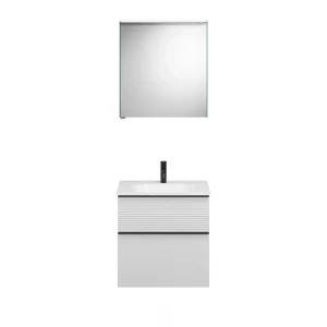 Burgbad FIUMO Waschtisch Set mit Spiegelschrank 62 cm breit