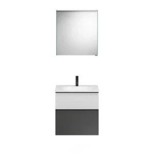 Burgbad FIUMO Waschtisch Set mit Spiegelschrank 62 cm breit