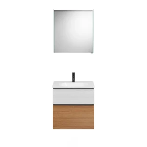 Burgbad FIUMO Waschtisch Set mit Spiegelschrank 62 cm breit