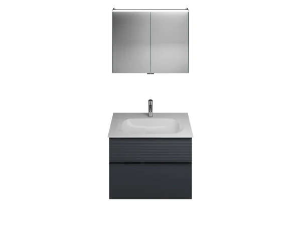 Burgbad FIUMO Waschtisch Set mit Spiegelschrank 82 cm breit