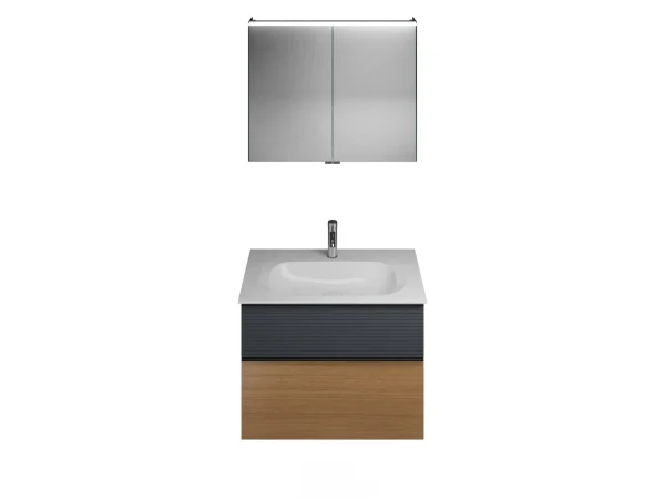 Burgbad FIUMO Waschtisch Set mit Spiegelschrank 82 cm breit