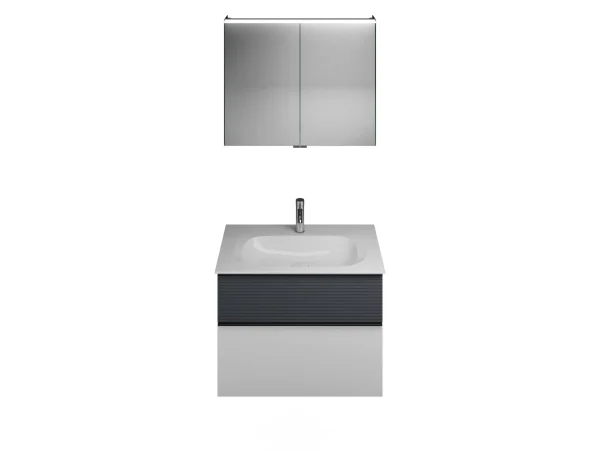 Burgbad FIUMO Waschtisch Set mit Spiegelschrank 82 cm breit