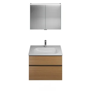 Burgbad FIUMO Waschtisch Set mit Spiegelschrank 82 cm breit