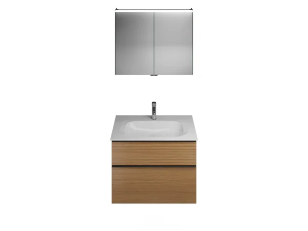 Burgbad FIUMO Waschtisch Set mit Spiegelschrank 82 cm breit