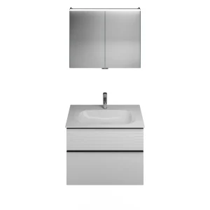Burgbad FIUMO Waschtisch Set mit Spiegelschrank 82 cm breit