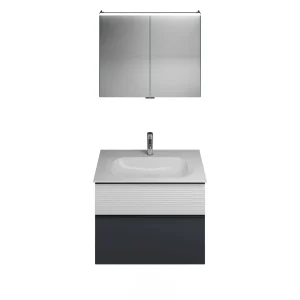 Burgbad FIUMO Waschtisch Set mit Spiegelschrank 82 cm breit