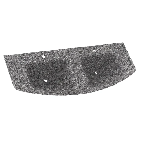 CLASSICO Doppel-Waschtisch Mineralguss grau-metallic