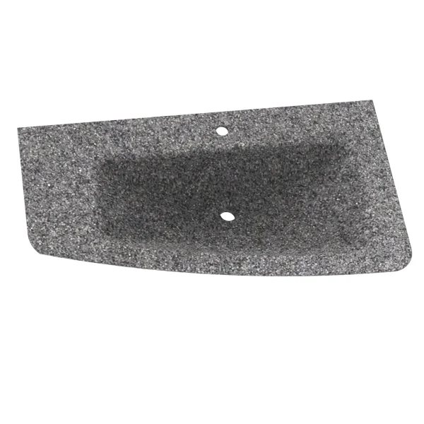 CLASSICO Waschbecken Mineralguss links grau-metallic