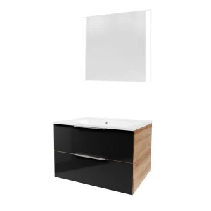 FACKELMANN B.BRILLANT Waschtisch Set mit Spiegel 80 cm breit