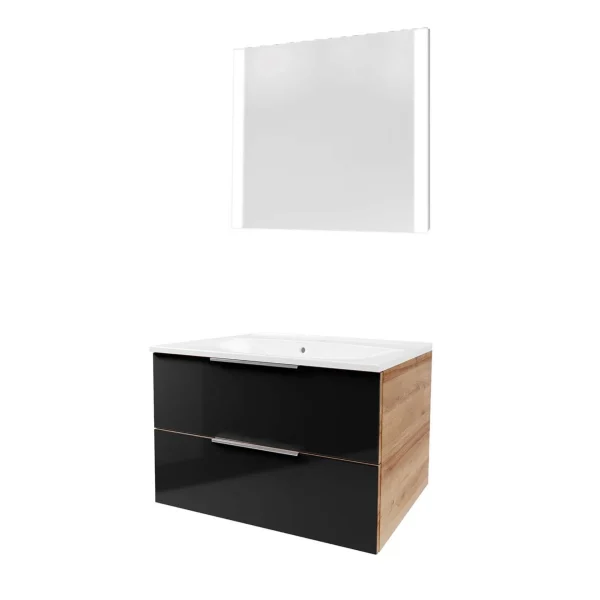 FACKELMANN B.BRILLANT Waschtisch Set mit Spiegel 80 cm breit