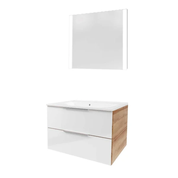 FACKELMANN B.BRILLLANT Waschtisch Set mit Spiegel 80 cm breit