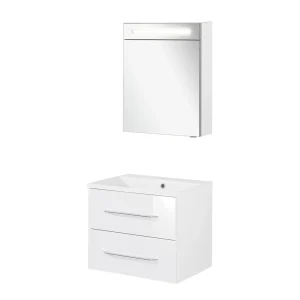 FACKELMANN B.CLEVER Waschtisch Set mit Spiegelschrank 60 cm breit