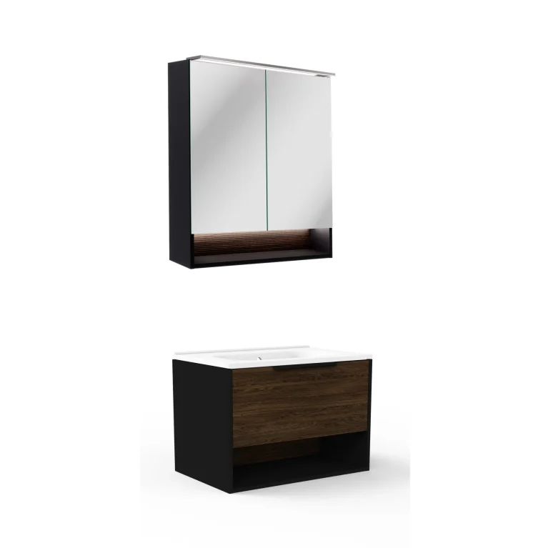 FACKELMANN B.PARIS Waschtisch Set mit Spiegelschrank 70 cm breit