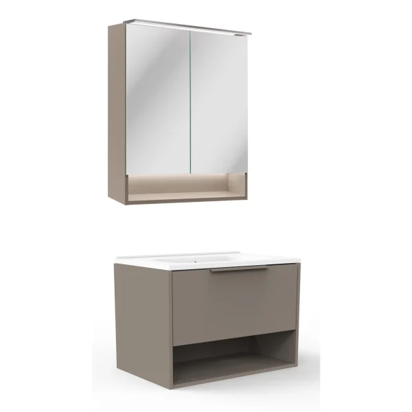 FACKELMANN B.PARIS Waschtisch Set mit Spiegelschrank 70 cm breit