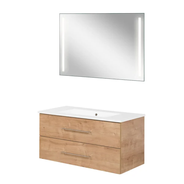 FACKELMANN B.PERFEKT Waschtisch Set mit Spiegel 103 cm breit