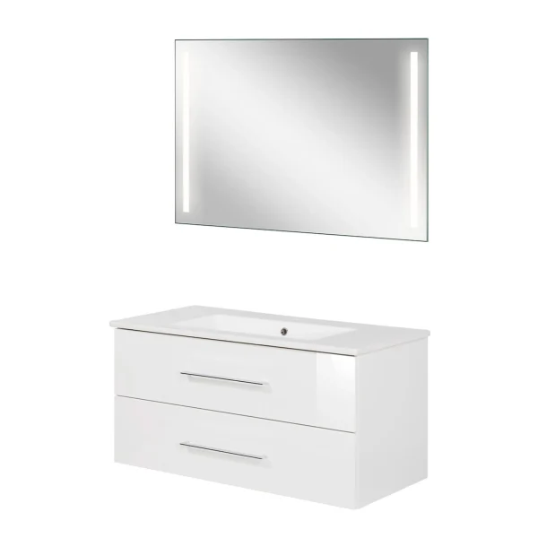 FACKELMANN B.PERFEKT Waschtisch Set mit Spiegel 103 cm breit
