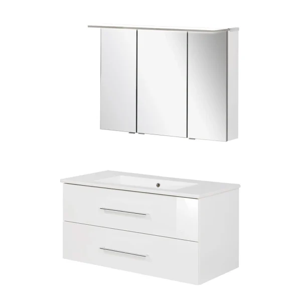 FACKELMANN B.PERFEKT Waschtisch Set mit Spiegelschrank 103 cm breit