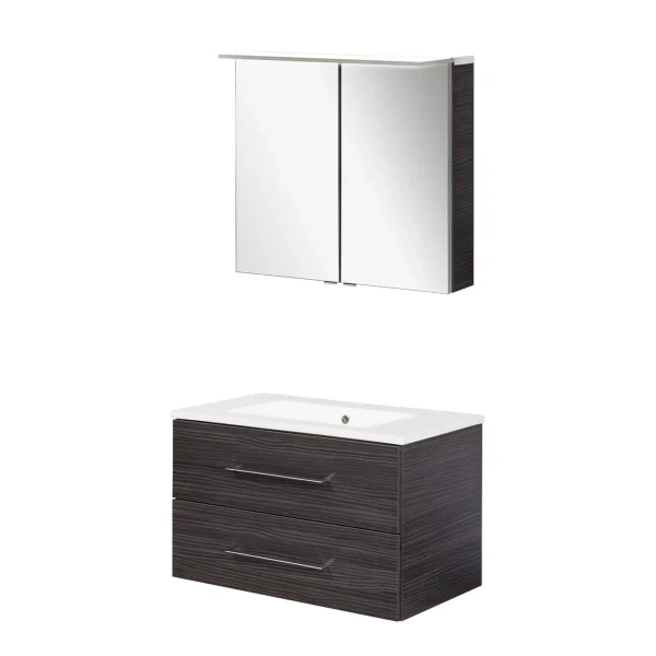 FACKELMANN B.PERFEKT Waschtisch Set mit Spiegelschrank 82 cm breit