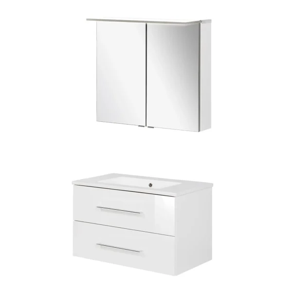 FACKELMANN B.PERFEKT Waschtisch Set mit Spiegelschrank 82 cm breit