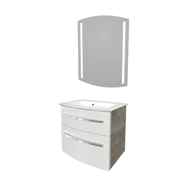 FACKELMANN B.STYLE Waschtisch Set mit Spiegel 63 cm breit