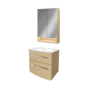 FACKELMANN B.STYLE Waschtisch Set mit Spiegelschrank 60 cm breit