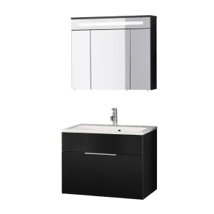 FACKELMANN KARA Waschtisch Set mit Spiegelschrank 80 cm breit
