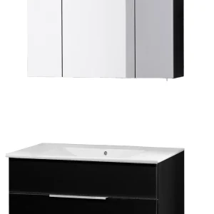 FACKELMANN KARA Waschtisch Set mit Spiegelschrank 80 cm breit