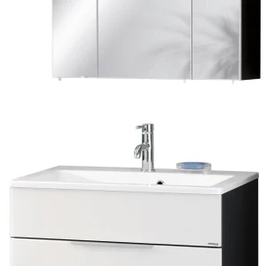FACKELMANN KARA Waschtisch Set mit Spiegelschrank 80 cm breit