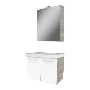 FACKELMANN LIMA Waschtisch Set mit Spiegelschrank 60 cm breit