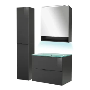 FACKELMANN LUNA Badmöbel Set 5-teilig 80 cm breit