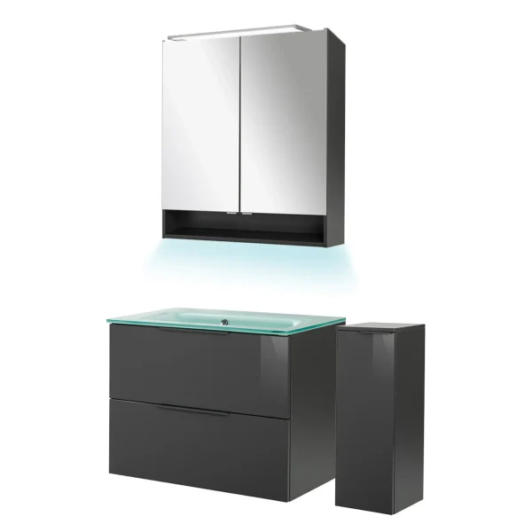 FACKELMANN LUNA Badmöbel Set 5-teilig 80 cm breit