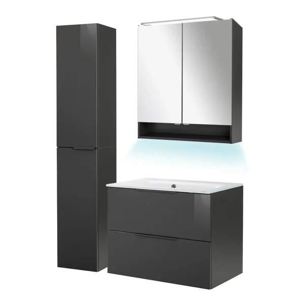 FACKELMANN LUNA Badmöbel Set 5-teilig 80 cm breit