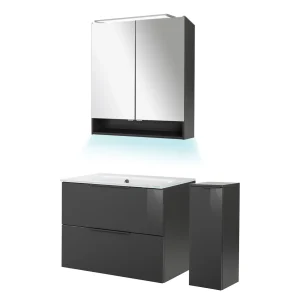 FACKELMANN LUNA Badmöbel Set 5-teilig 80 cm breit