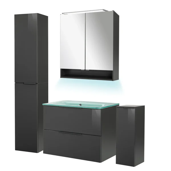 FACKELMANN LUNA Badmöbel Set 6-teilig 80 cm breit