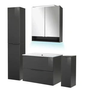 FACKELMANN LUNA Badmöbel Set 6-teilig 80 cm breit
